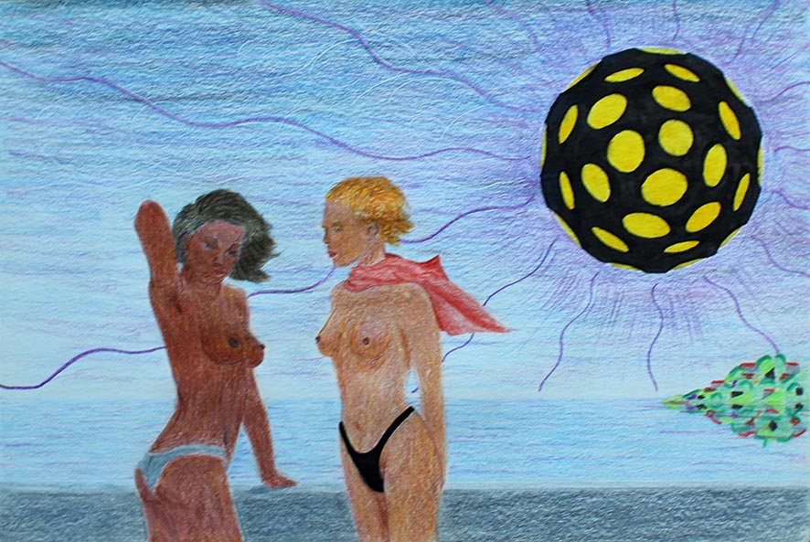 dessin à l'encre et crayons