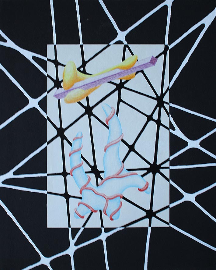 dessin à l'encre et pastels