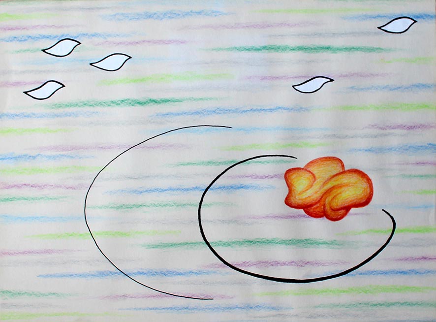 dessin à l'encre et pastels